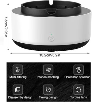 Scrumieră Inteligentă fără Fum cu Oprire Automată – Portabilă, Funcționează pe Baterii AA