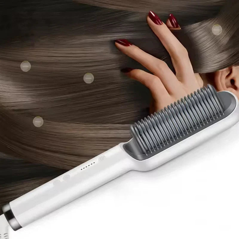 Perie Electrică pentru Îndreptat Părul, Temperatură Reglabilă, Încălzire Rapidă, Anti-Frizz, Profesională