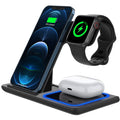 Încărcător Wireless 3-în-1 15W Rapid – Pentru Telefon, Ceas și Căști