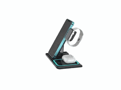 Încărcător Wireless 3-în-1 15W Rapid – Pentru Telefon, Ceas și Căști